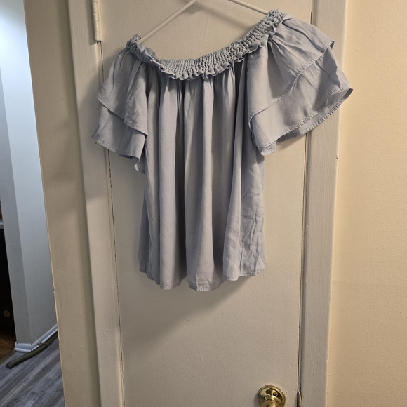 Elegant Denim Off-Shoulder Women's Top Size 3XL - Picture 2 of 5